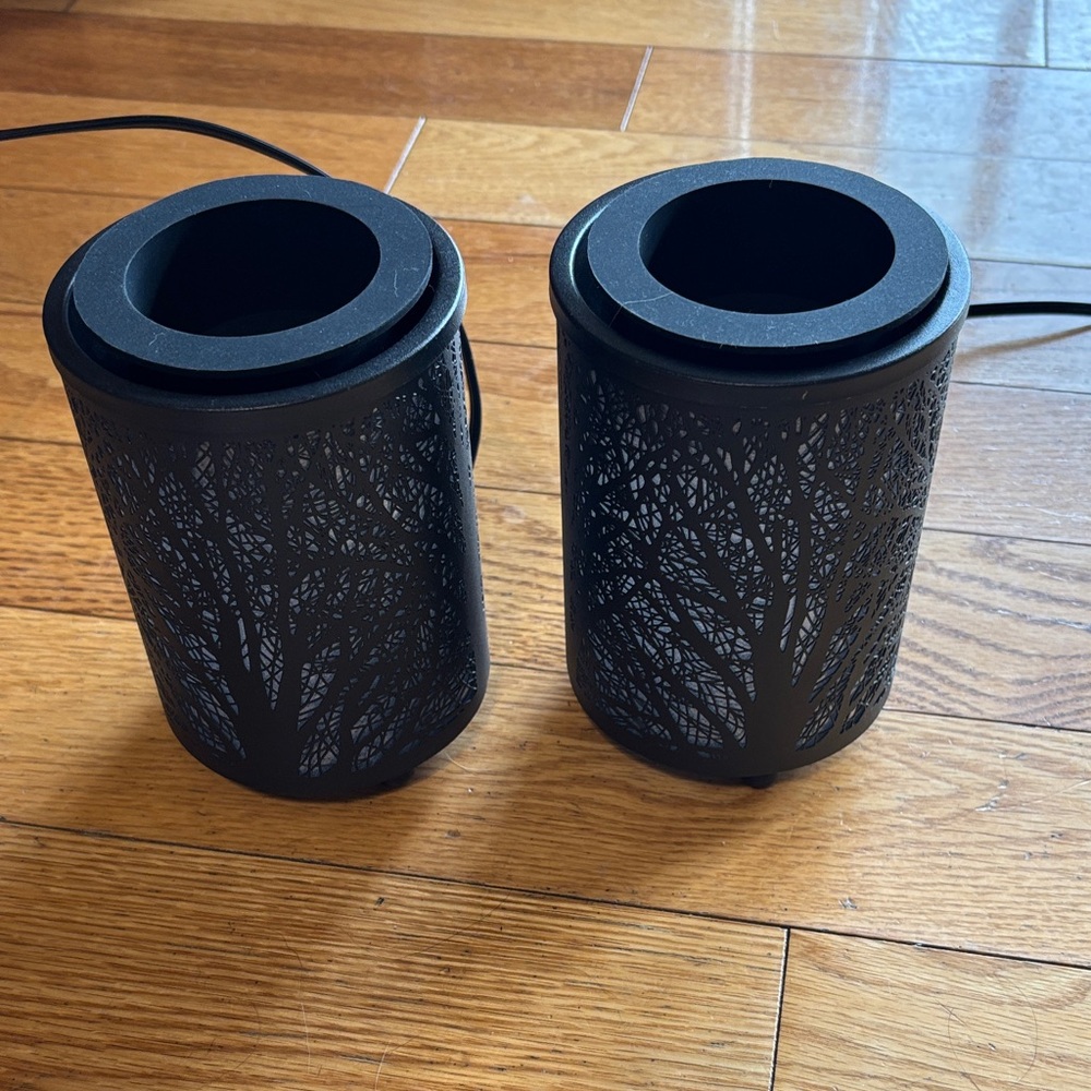 Elegant Black Tree Pattern Wax Burners